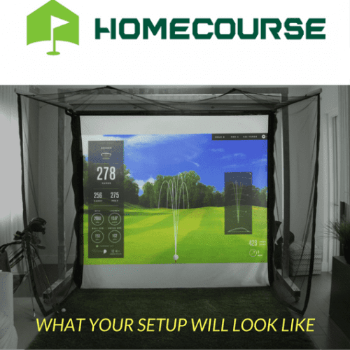 HomeCourse Pro Retractable Golf Simulator Screen